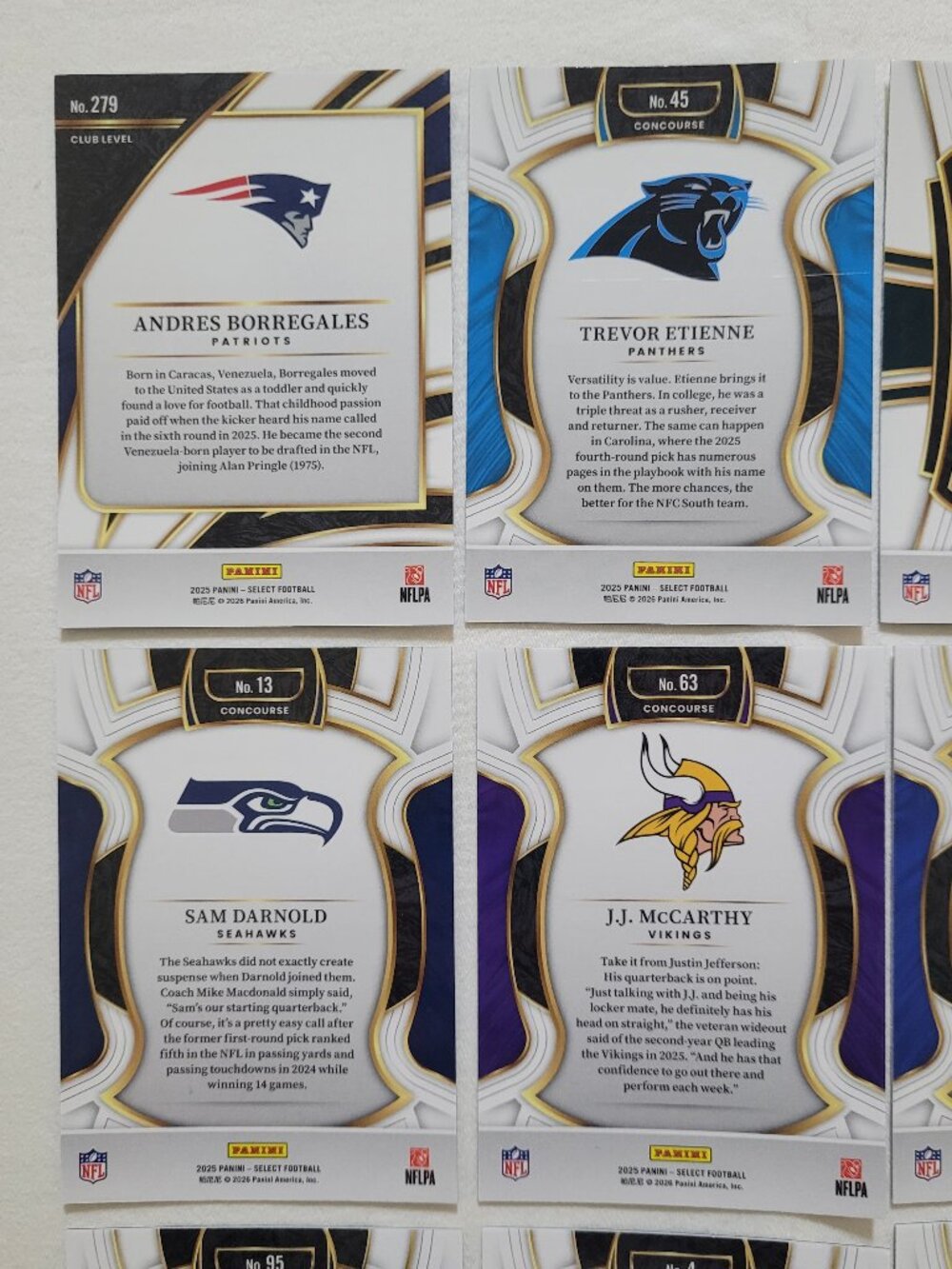 2025 Panini Select NFL Trading Card Lot Football 16 Cards - Picture 11 of 15